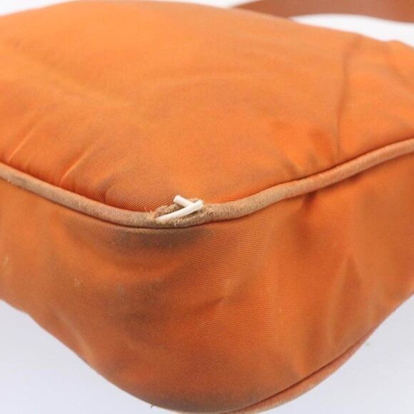 PRADA Shoulder Bag Nylon Leather Orange - Picture 8 of 15